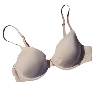 Aerie Real Me Lightly Lined Bra 34C‎ Nude Underwire